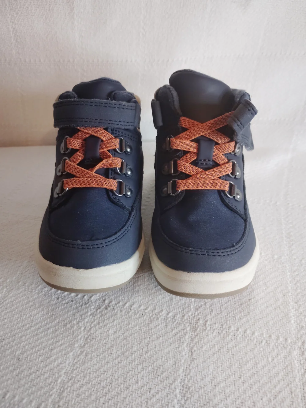 Cat & Jack Navy and Tan Kids High-Top Bootie